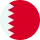 Flag of Bahrain: a white band on the left, separated from a red field by a five-point serrated line.